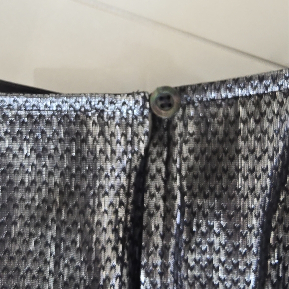 IRO Kinao Mini Dress - Shimmering Pewter Print - Size 36 - Picture 11 of 11